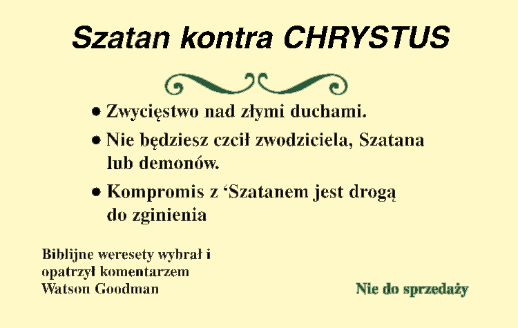 Szatan kontra Chrystus (Polish)