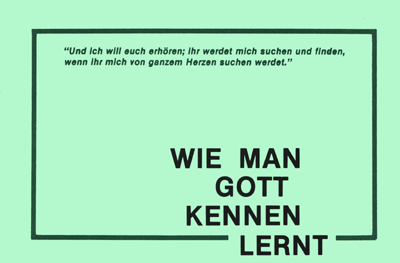 Wie Man Gott Kennen Lernt (German)