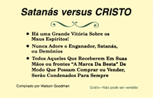 Satanás versus CRISTO (Portuguese)