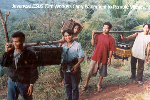 Jesus Film equipment is carried